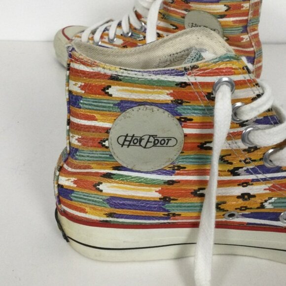 👛 (ANY 2/$25) HOT FOOT High Rise Multi Colored Sneakers - Picture 10 of 11